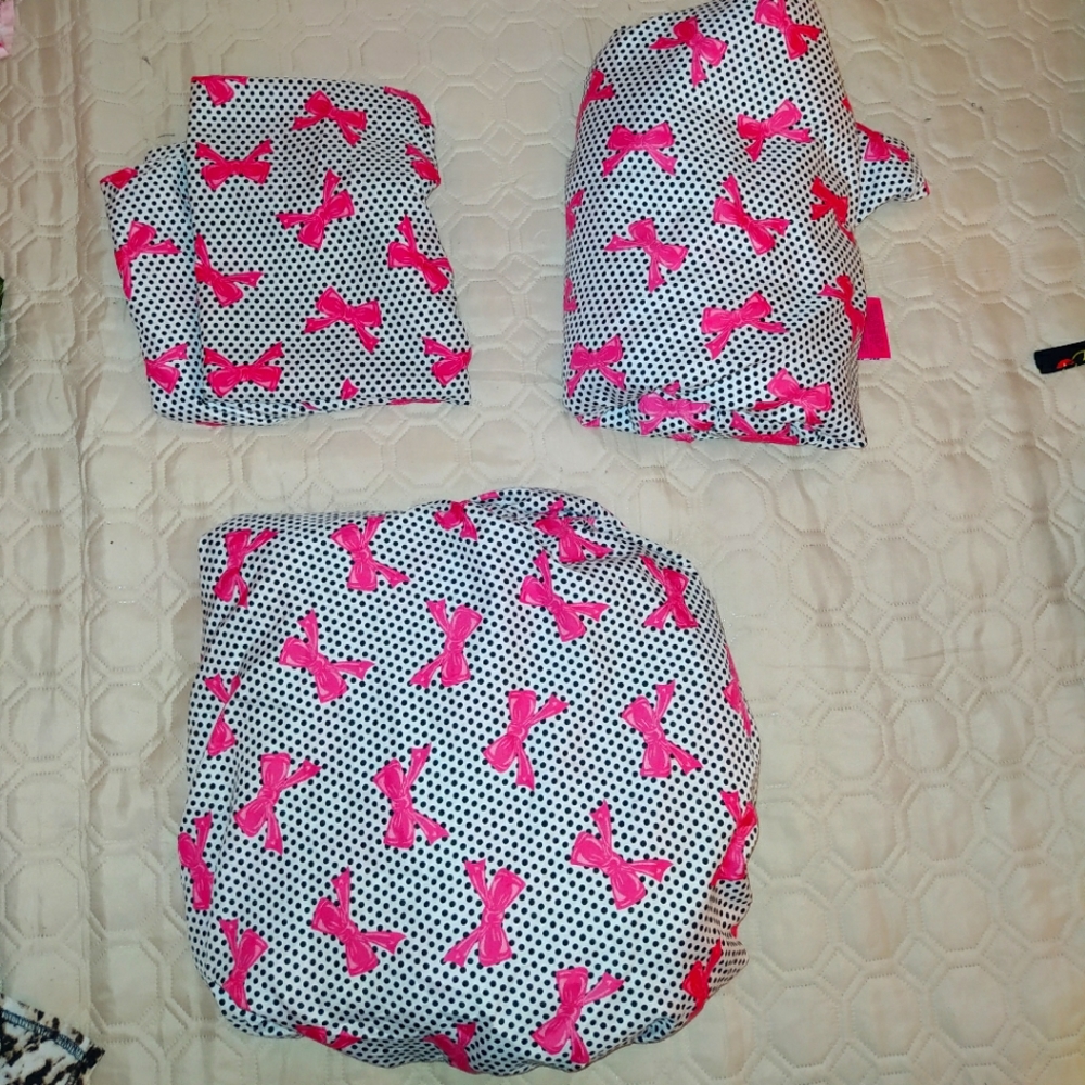 Betsey Johnson Pink Black Bow Polkadot Queen bed